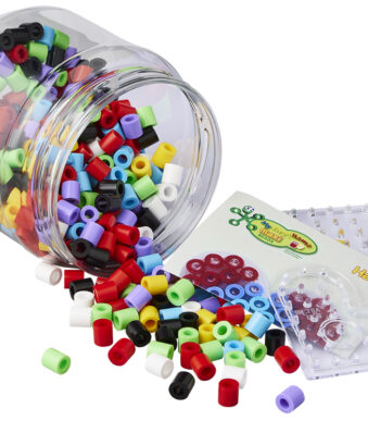 Hama kralenbordstrijkparels maxi, in plastic doos, groen deksel.