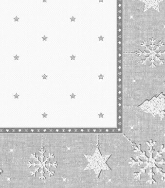 Servetten met kerstmotief 'Kerst', zilverkleurig