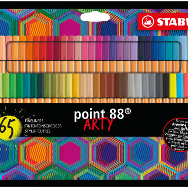 Stabilo Fineliner point 88 ARTY, 65-delige kartonnen etui.