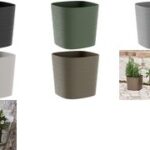 Teraplant bakken 'Capri', breedte: 380 mm, grijs.