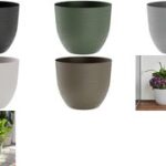 Plant container 'Over', diameter: 480 mm, zwart