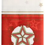 Kerstafelkleed 'Hemelse Sterren', wit.