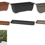 Tera XXL bloembak 'Tora', breedte: 800 mm, antracietkleur.