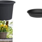 Plantenbak 'Basic Round', diameter: 150 mm, antracietkleur