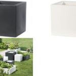 Plantenbak 'Schio Kubus 40', antracietgrijs