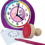 Kinder-wekker & stempelsset 'Eenhoorngezicht'