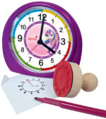 Kinder-wekker & stempelsset 'Eenhoorngezicht'