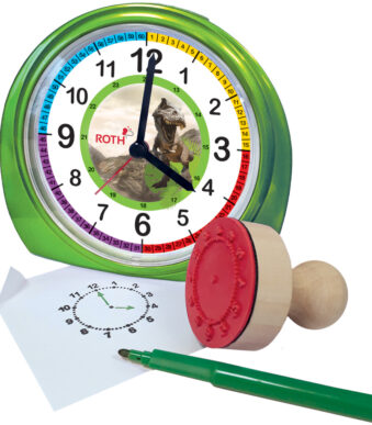 Kinder wekker & stempelen set 'Tyrannosaurus'