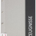 Grijze getuigschriftenmap 'Spectrum', formaat A4.