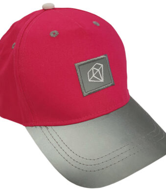 Kinderetjesmuts ReflActions 'Diamant', grijs/roze