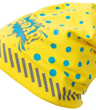 Kinderjerseymuts ReflActions 'Roar', geel