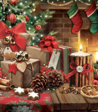 Gezellige kerstservetten