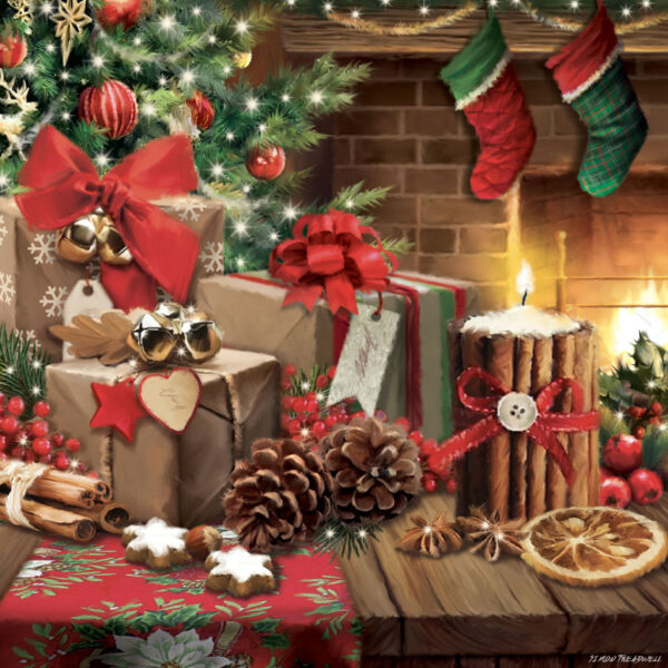 Gezellige kerstservetten