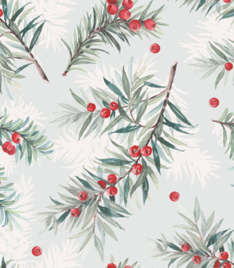 Kerst-servetten met jeneverbesmotieven