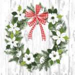 Servetten met kerstmotief 'Kerstkrans'