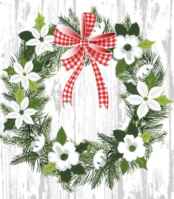 Servetten met kerstmotief 'Kerstkrans'