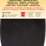 Kunstleren patch met bekleding, 100 x 150 mm, zwart