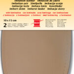 Ledernaloging met overkleding, 100 x 150 mm, beige