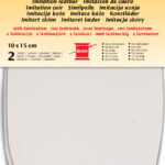 Lederimitatie met omkasting, 100 x 150 mm, wit