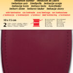 Namaak-leer met voering, 100 x 150 mm, bordorood