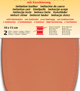 Leerimitatie met afwerking, 100 x 150 mm, oranje