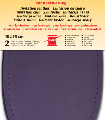 Vilt met lederprint, afgedekt, 100 x 150 mm, lila