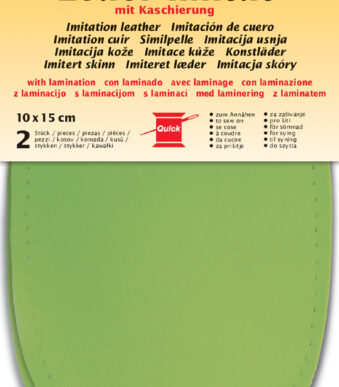 Namaak-leer met coating, 100 x 150 mm, limoengroen.