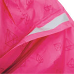Kinder-regenponcho met reflectoren, roze diamantpatroon