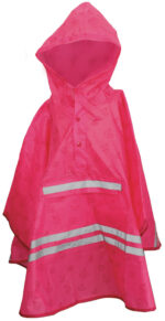 Kinder-regenponcho met reflectoren, roze diamantpatroon