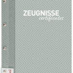 Roth map voor documenten/diploma's met ringband 'Stoffig mintgroen'