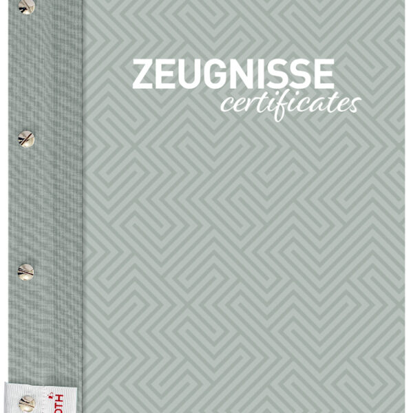 Roth map voor documenten/diploma's met ringband 'Stoffig mintgroen'