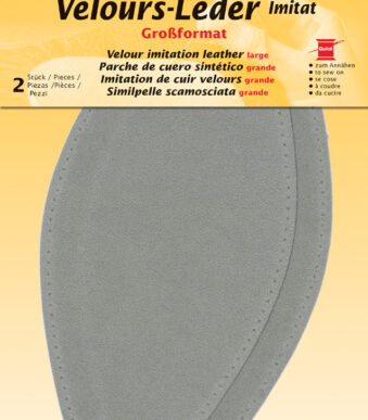 Namaakvelours leer, beige, 95 x 185 mm