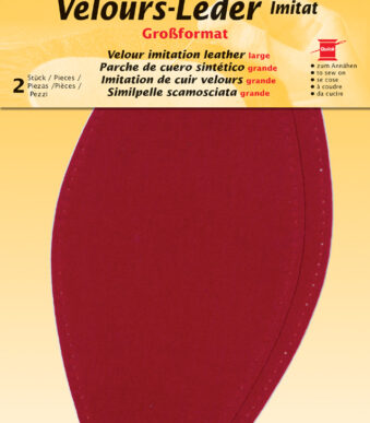 Namaak fluwelen leren doek, 95 x 185 mm, rood