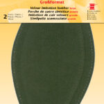 Fluwelen leerimitatie, olijfgroen