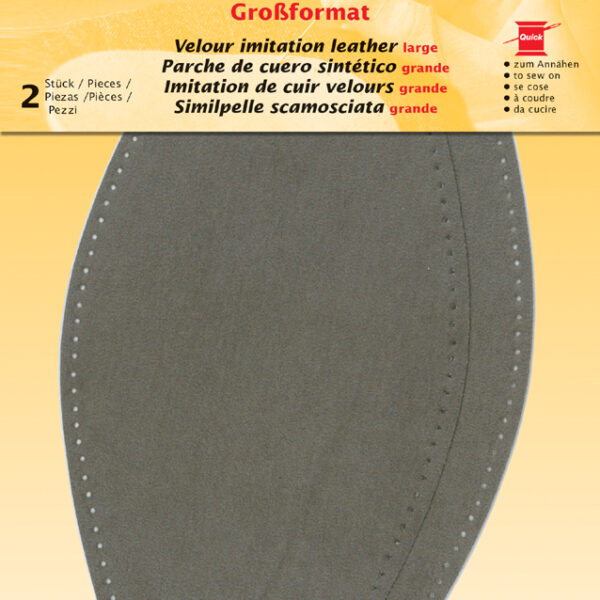 Velours namaak-leer, taupe