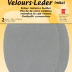 Namaak-velours-leder, beige, 100 x 130 mm