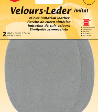 Namaak-velours-leder, beige, 100 x 130 mm