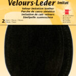 Fluweelachtig naaldleerimitaat, donkerbruin, 100 x 130 mm