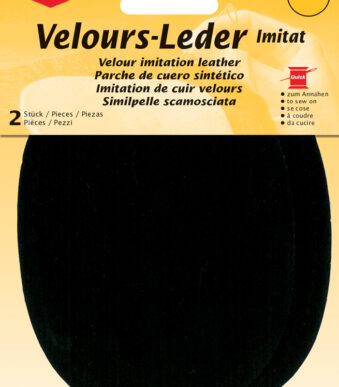Velouren namaak-leer, 100 x 130 mm, zwart