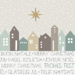 Papierservetjes met kerstdorpmotief