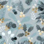 Kerst-servetten 'Blauw Kerstfeest'