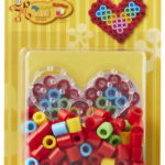 Kralenapplicatie grote strijkkralen 'Hartje', op kaart