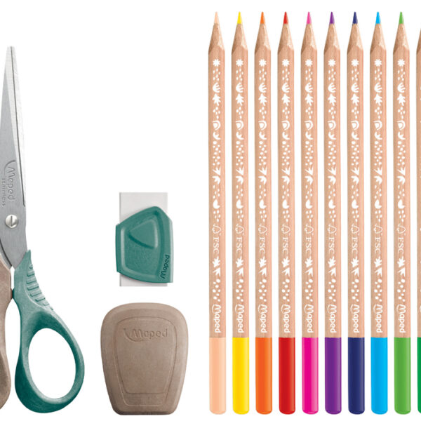 Maped pennenetui SMILING PLANET, crème/groen, gevuld