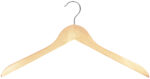 Houten kledinghangers zonder brug, naturel