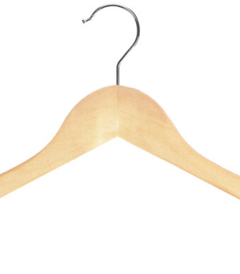 Houten kledinghangers zonder brug, naturel