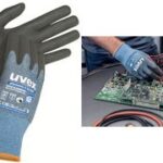 Uvex snij-beschermende handschoen met antistatische vezels