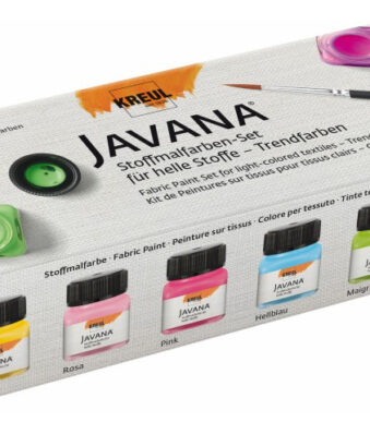 Kleuren-set voor textiel, 6 kleuren van 20 ml