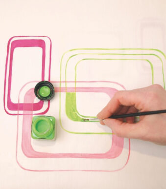 Kleuren-set voor textiel, 6 kleuren van 20 ml