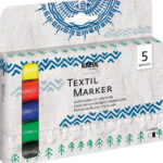 Textielstiften gemiddeld, set van 5.