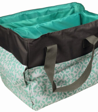 Knutseltasje, turkoois/grijs